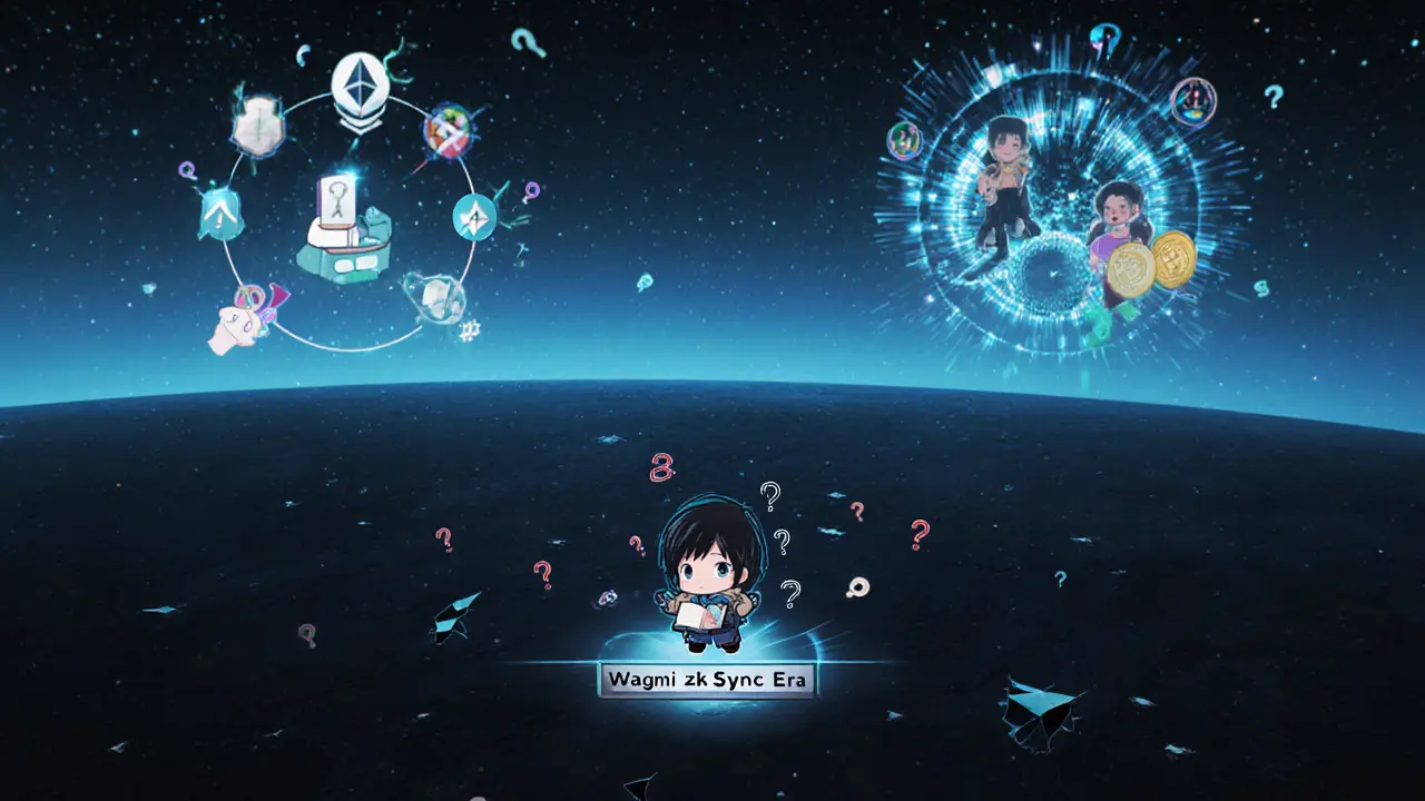 A lonely wallet floating in empty space while other DeFi apps thrive nearby