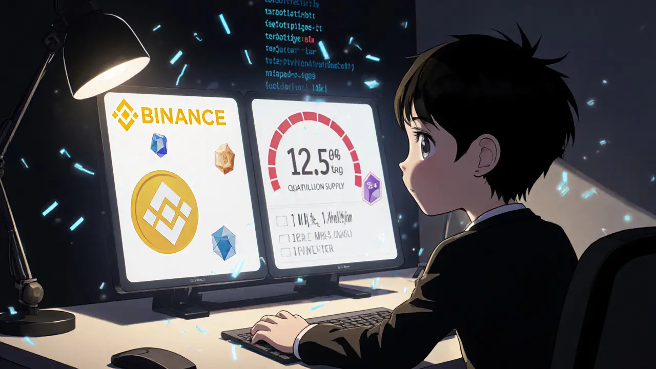 Chibi character reviews WSPP token details, noting huge supply and 90% sell tax.