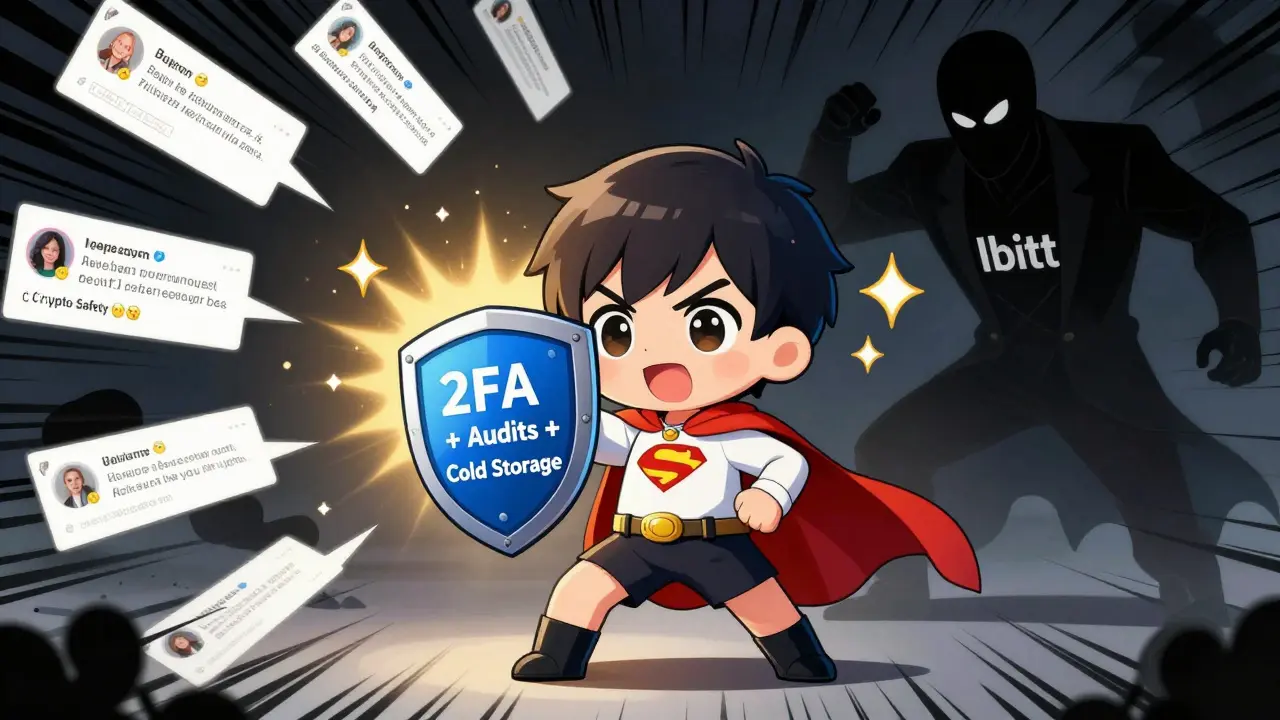 Heroic figure defending against a shadowy scammer with security symbols.