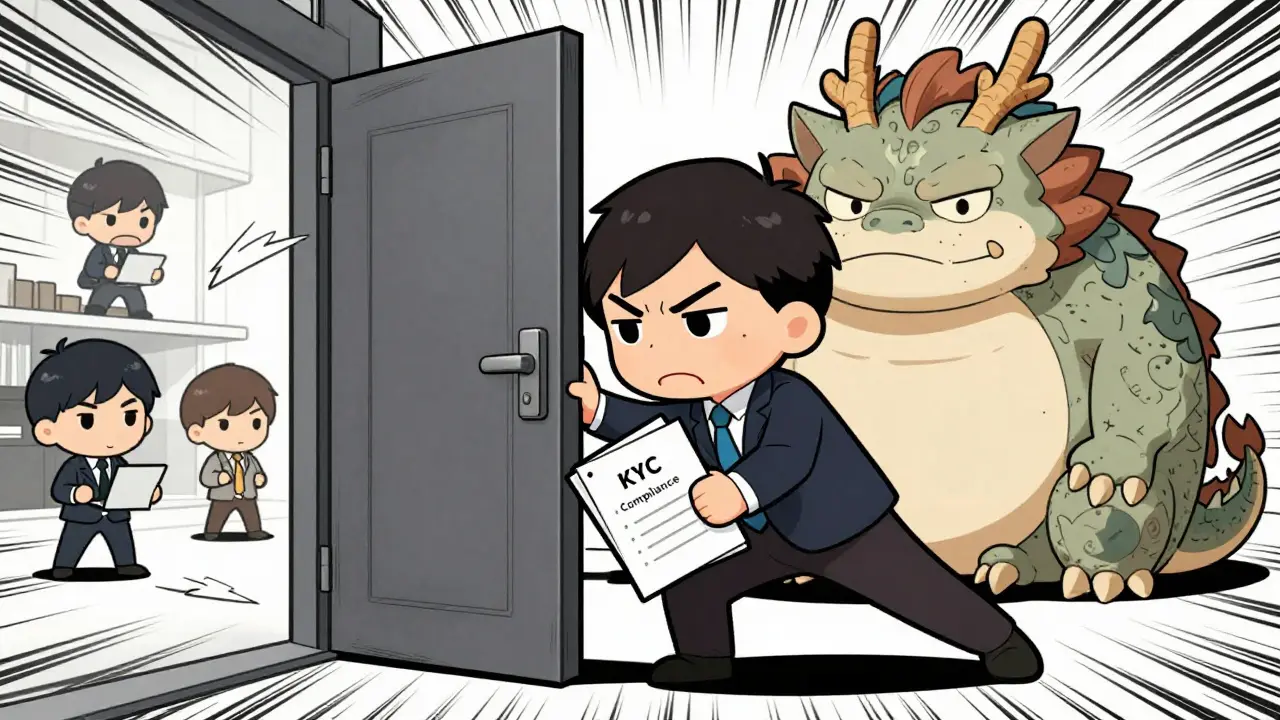 Chibi founder struggling to open a corporate bank account for crypto.