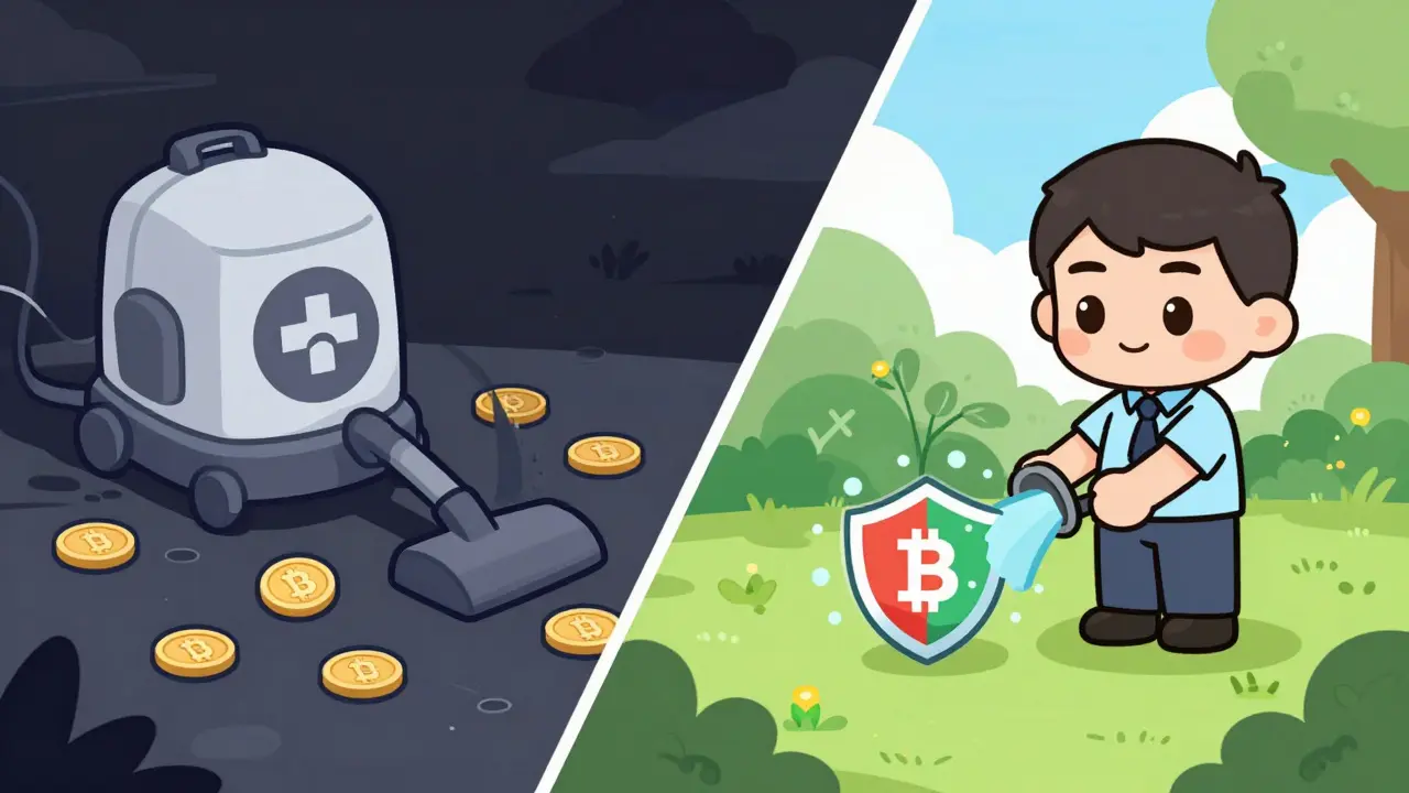 Chibi contrast between banned crypto and promoted Digital Yuan