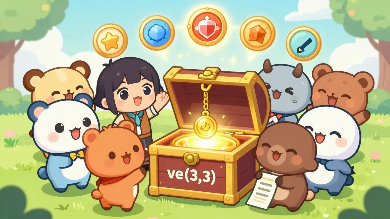 Chibi characters participating in ve(3,3) token locking and voting