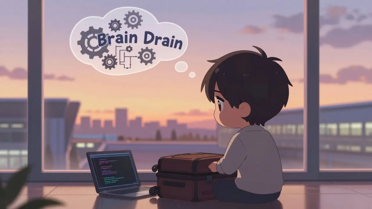 Sad chibi developer leaving country due to crypto ban