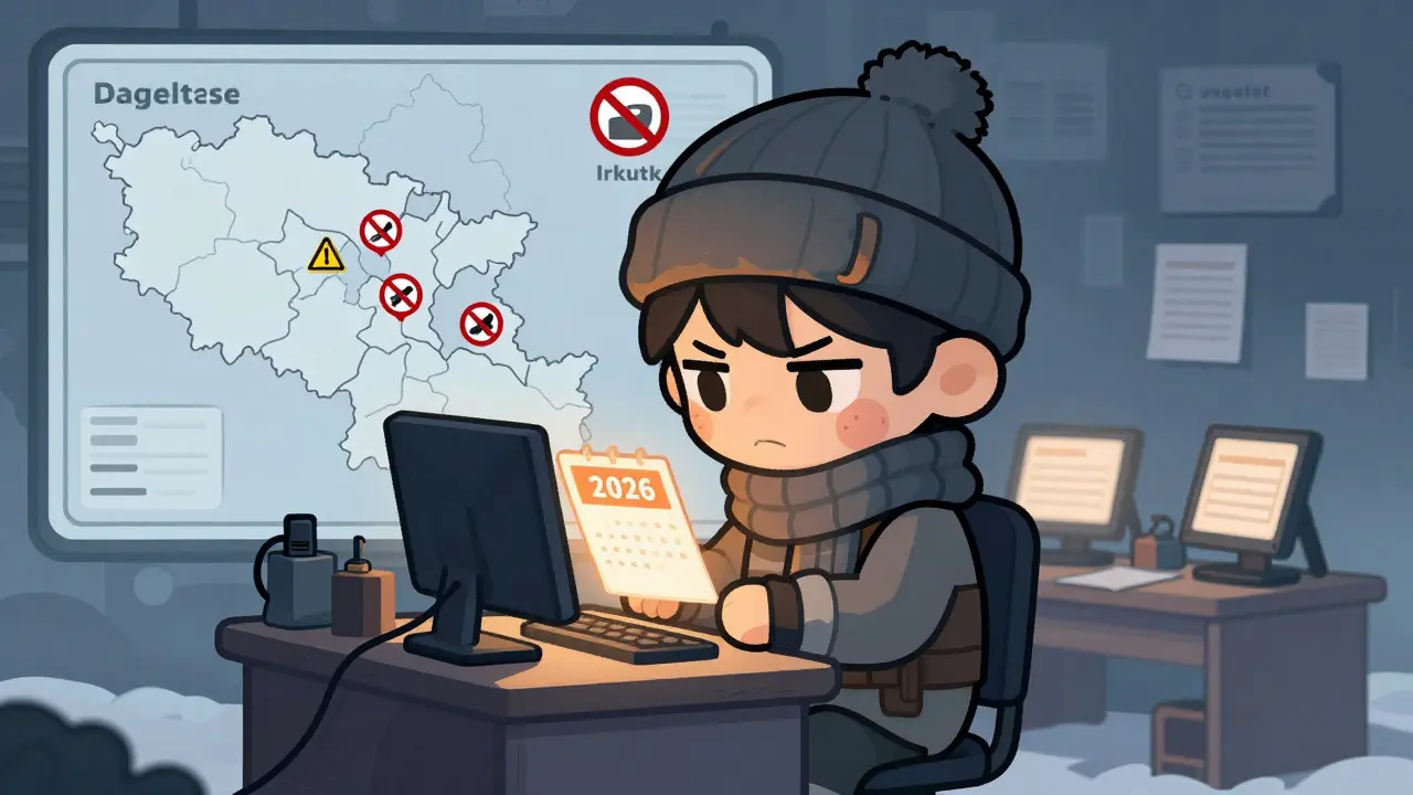 Stressed chibi miner checking calendar near restricted region map