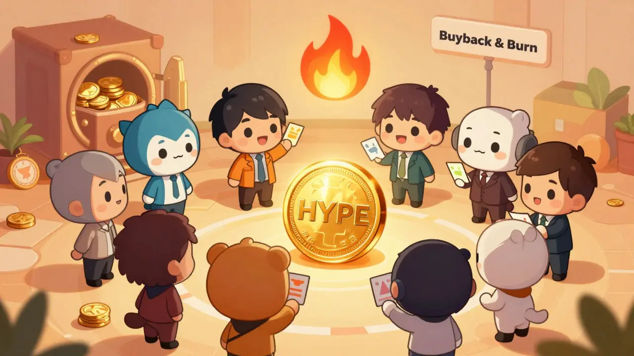 Chibi community voting and staking HYPE tokens with burn mechanic