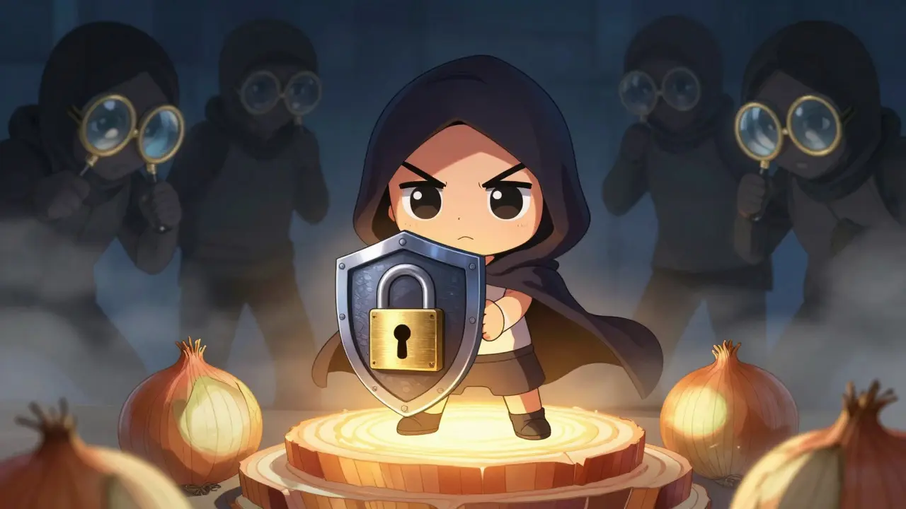 Chibi user protected by Tor onion layers from spies