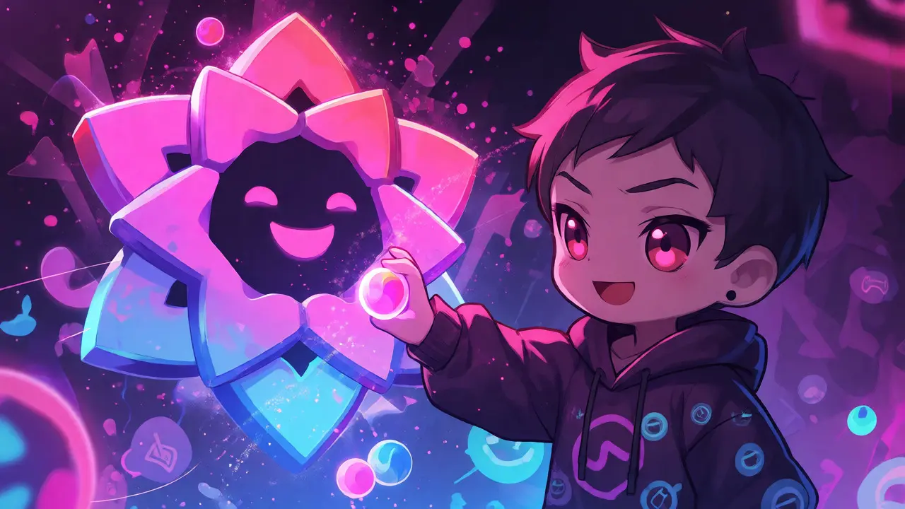 Chibi anime trader using Uniswap V3 concentrated liquidity on the Base network.