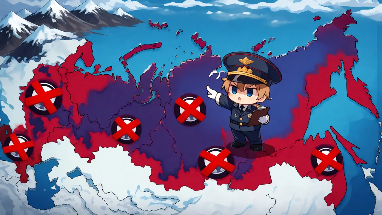Chibi official marking banned regions on Russia map